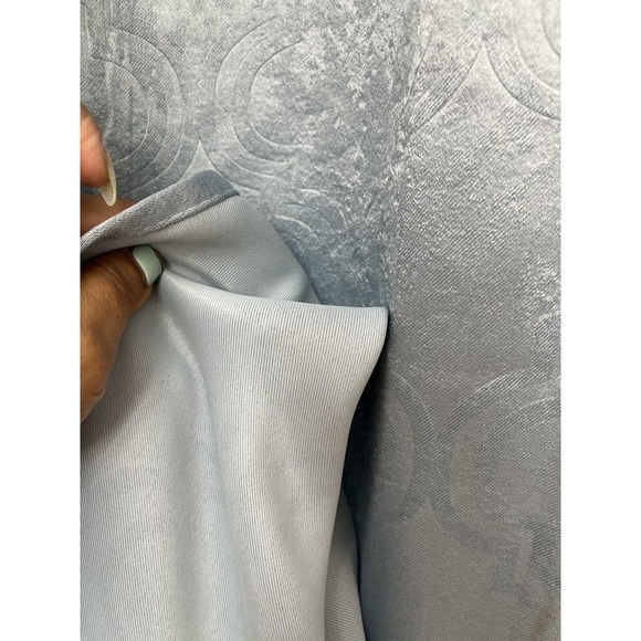 2 Panels Windows Curtain for Bedroom Living Room Moroccan Blue Metallic Print - Picture 7 of 9